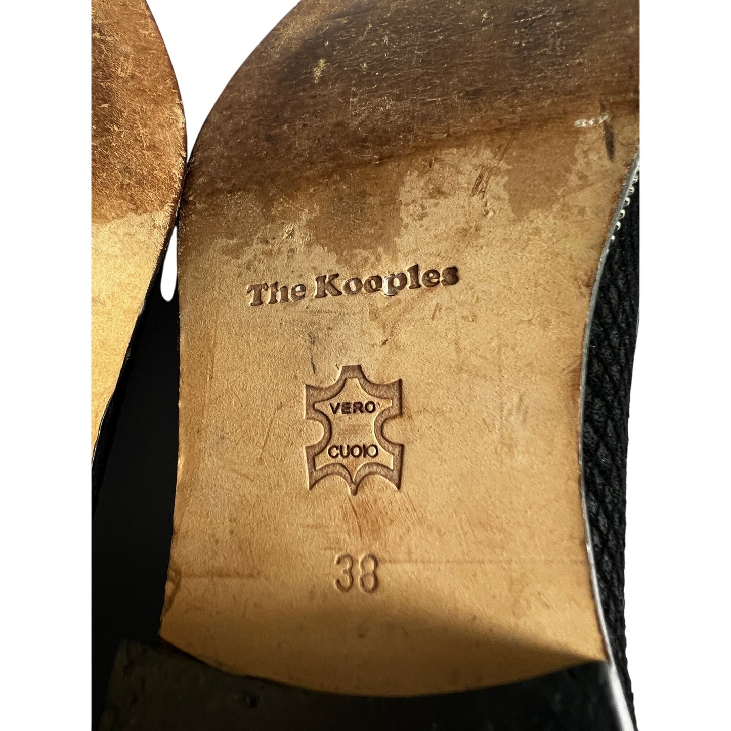 The Kooples Black Python Suede and Leather Loafer 7