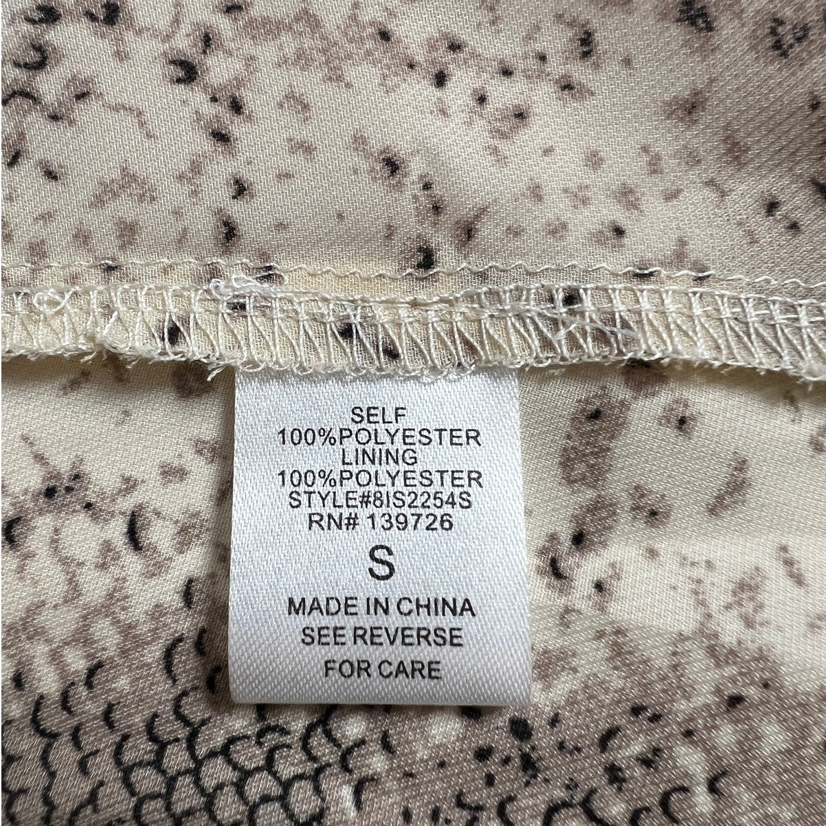 Vestique Snake Print Button Front Midi Skirt NWOT / Small