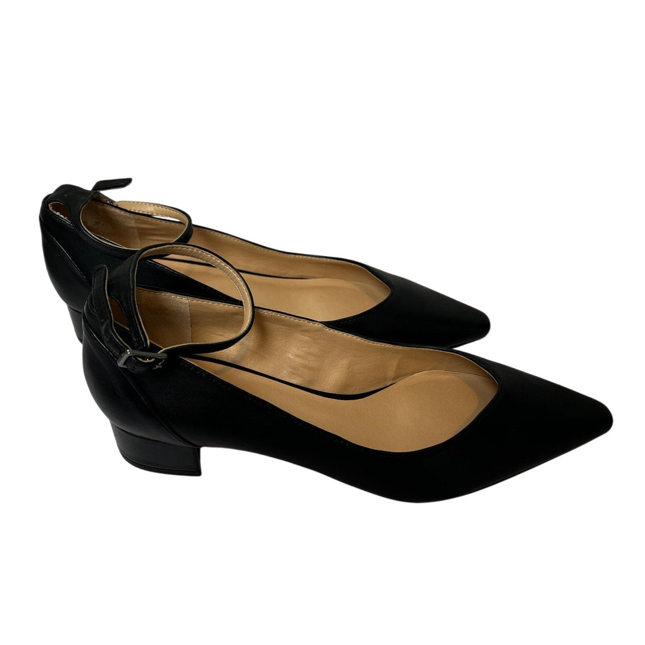 Franco Sarto Pointed Toe Block Heel Ankle Strap Pump 8.5M
