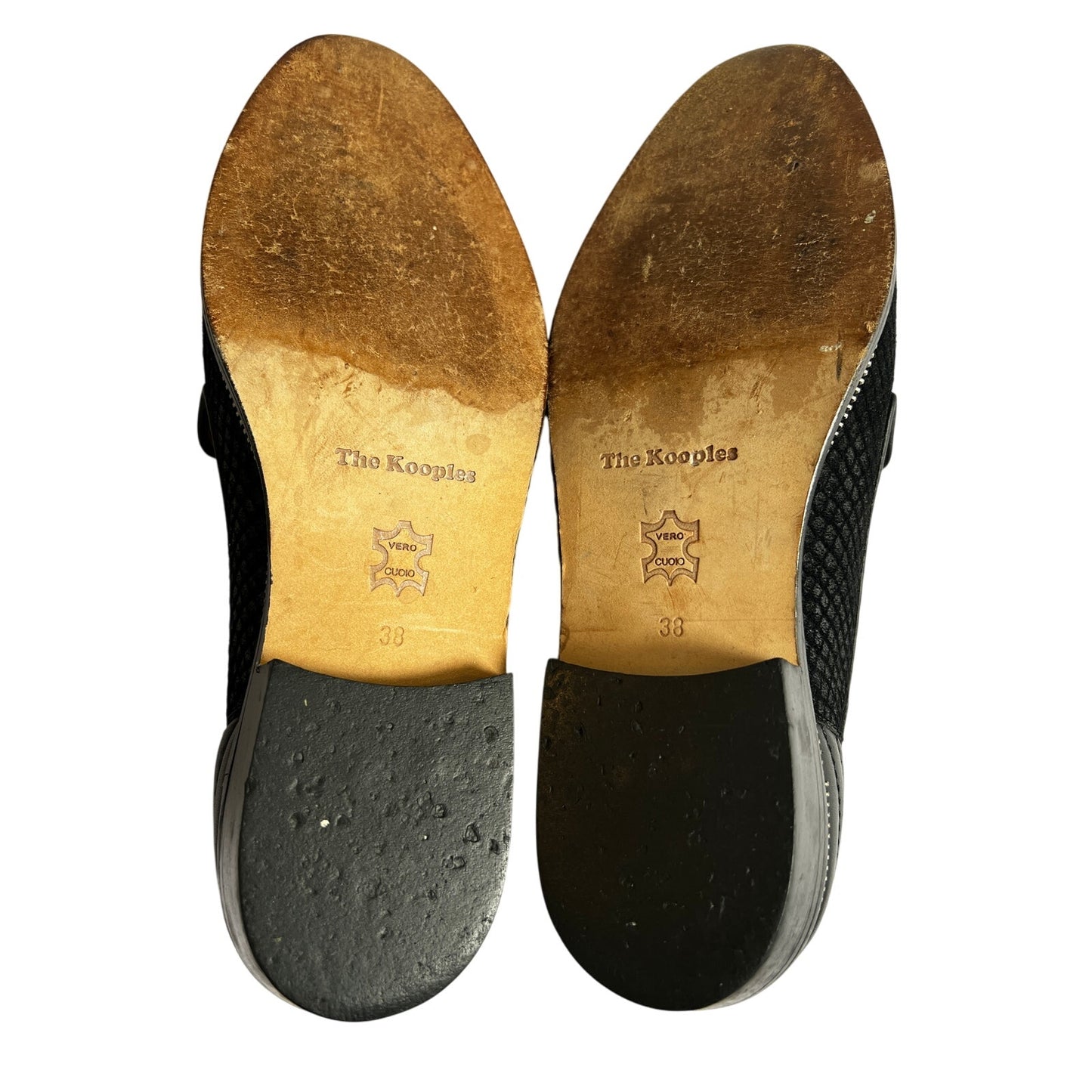 The Kooples Black Python Suede and Leather Loafer 7