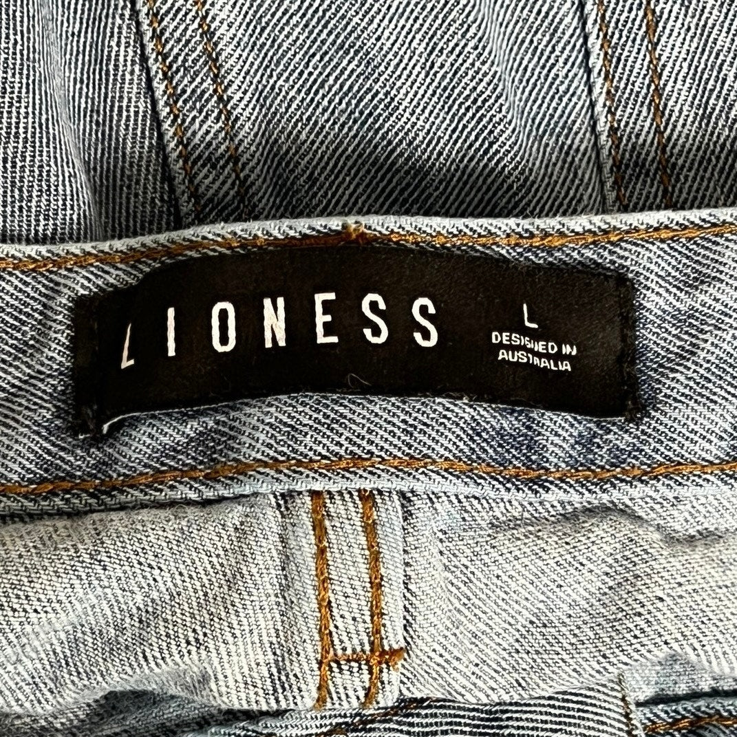 Lioness Side Slit Straight Leg Jeans/L