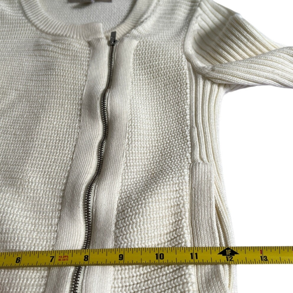 Banana Republic Moto Sweater Jacket Cream/XS
