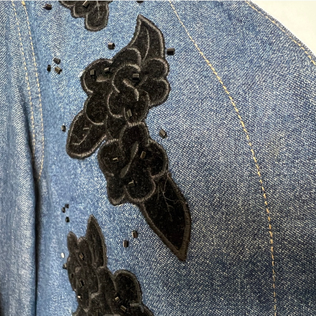 Vntg Y2K Lizwear Petite Liza Claiborne Denim Cropped Jacket