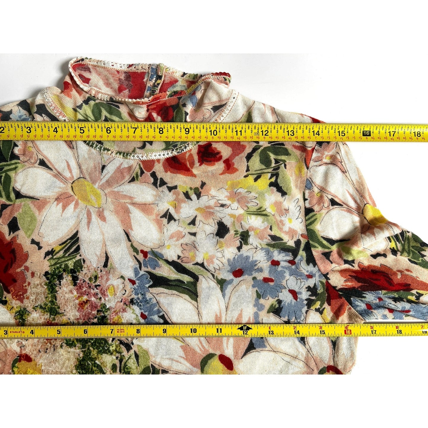 John Galliano Vintage 2001 Floral Sheer Long Sleeve Top M