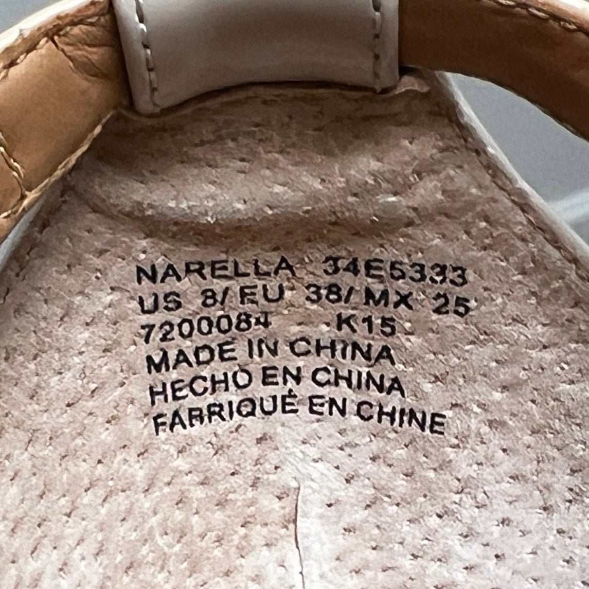 Calvin Klein Narella Two-Tone Nude/Taupe Strappy Heels 8