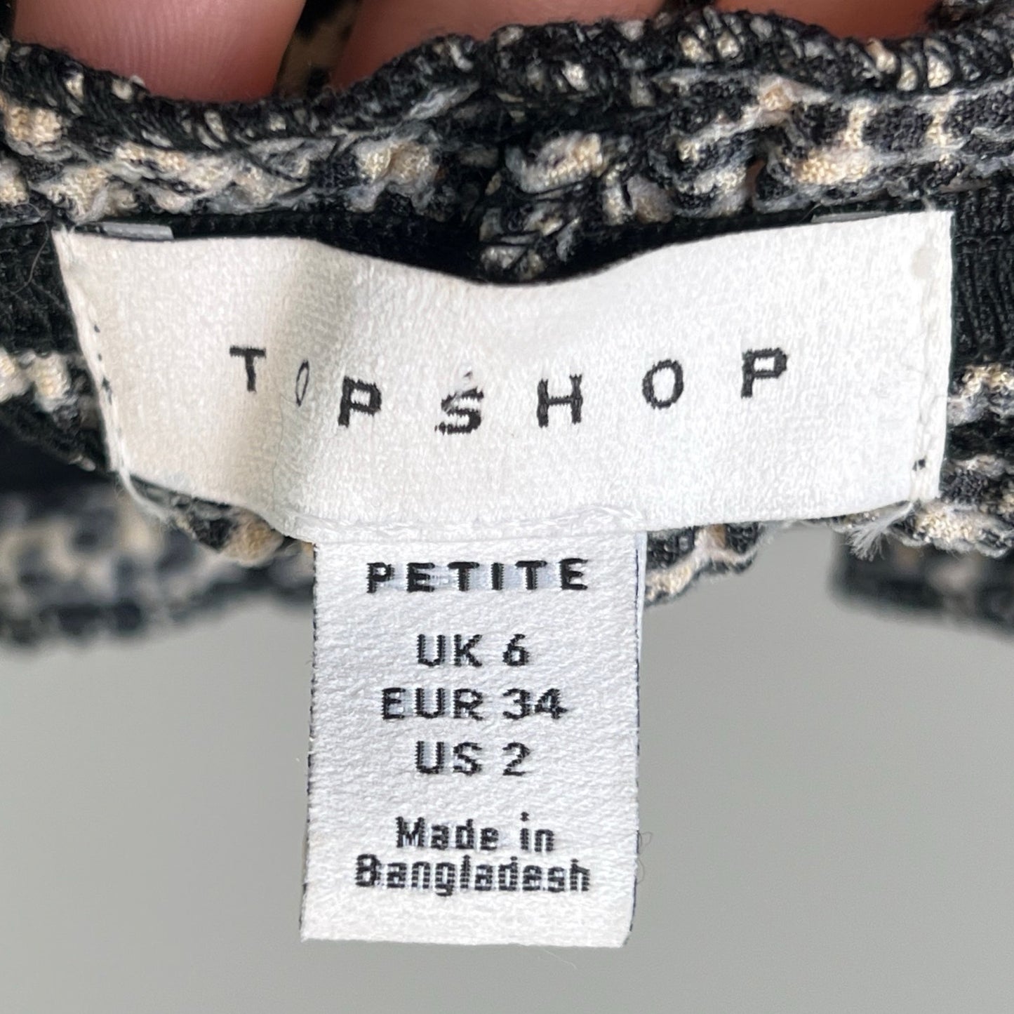 Topshop Cheetah Print Spaghetti Strap Mini Sundress/Petites Size 2