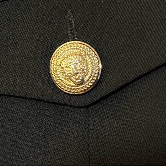 River Island Black Blazer w/ Ruched Sleeves Size US 4