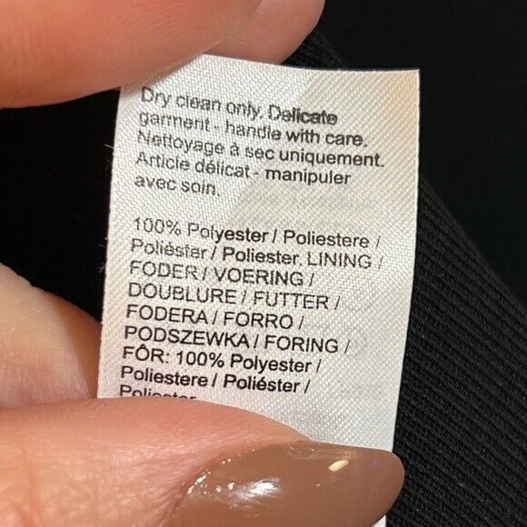 River Island Black Blazer w/ Ruched Sleeves Size US 4