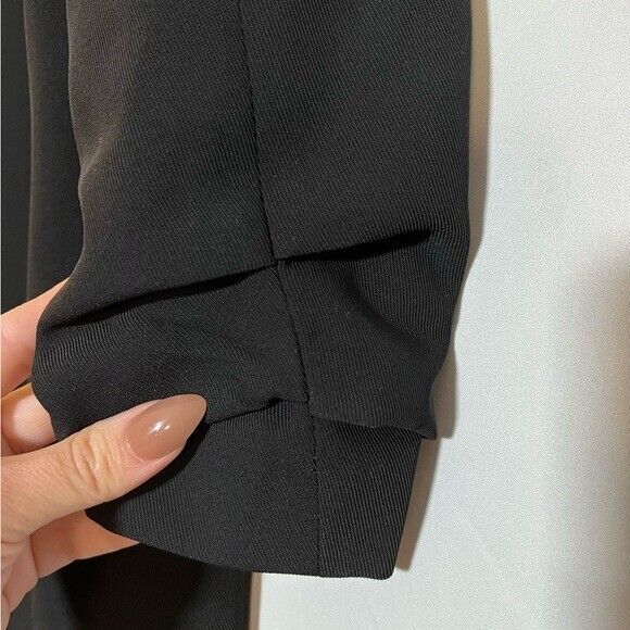 River Island Black Blazer w/ Ruched Sleeves Size US 4