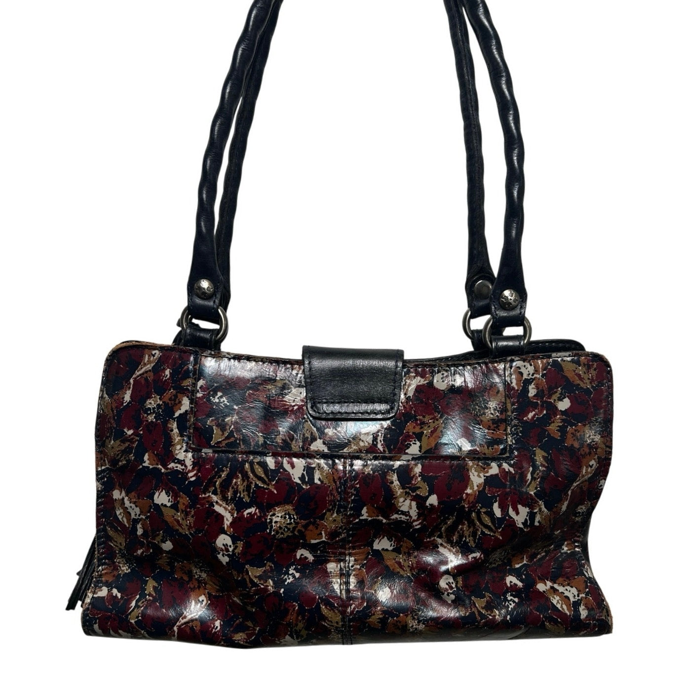 Patricia Nash Rienzo Leather Satchel Bag Scarlet Bloom