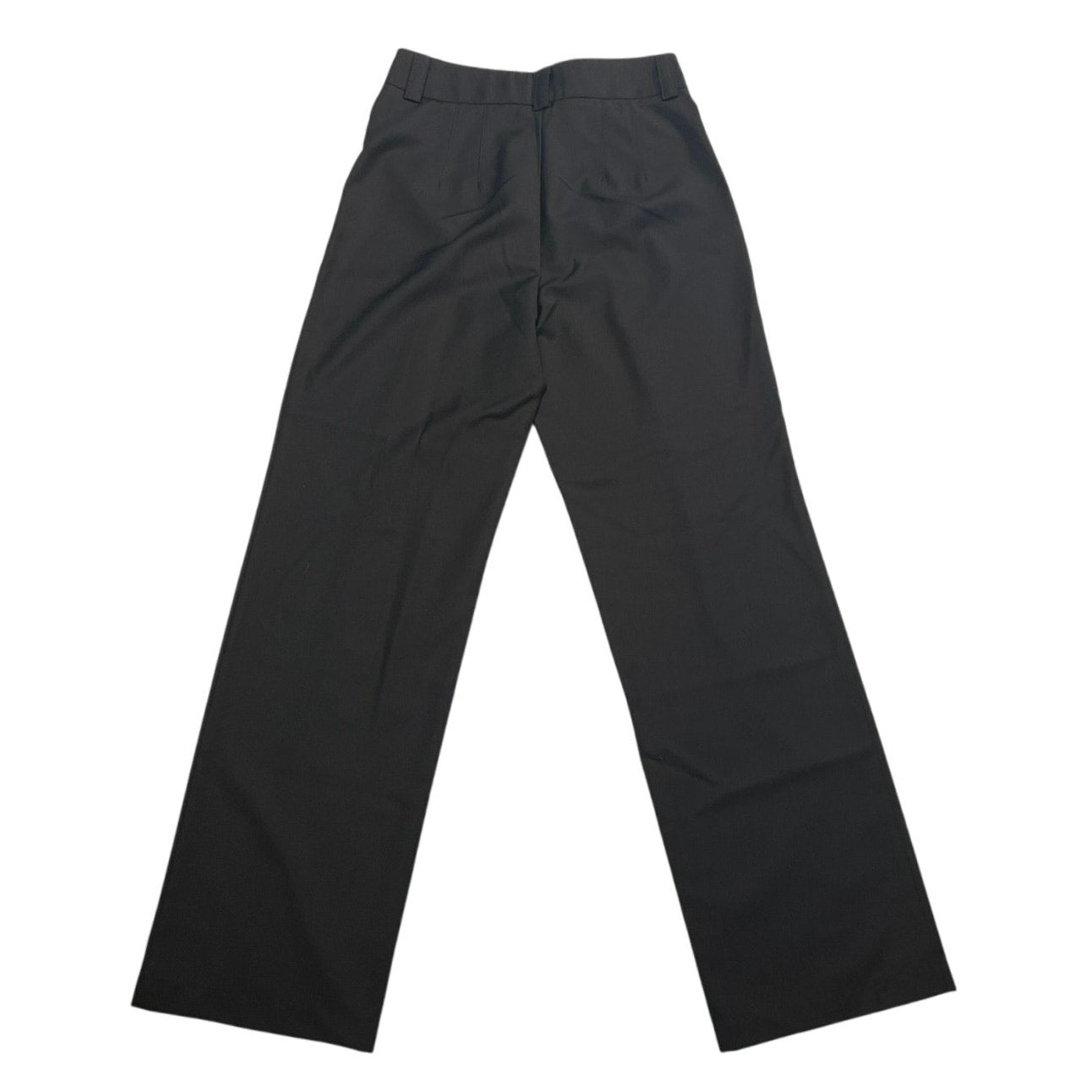 Commense Black High-Rise Wide Leg Pintuck Trousers XS