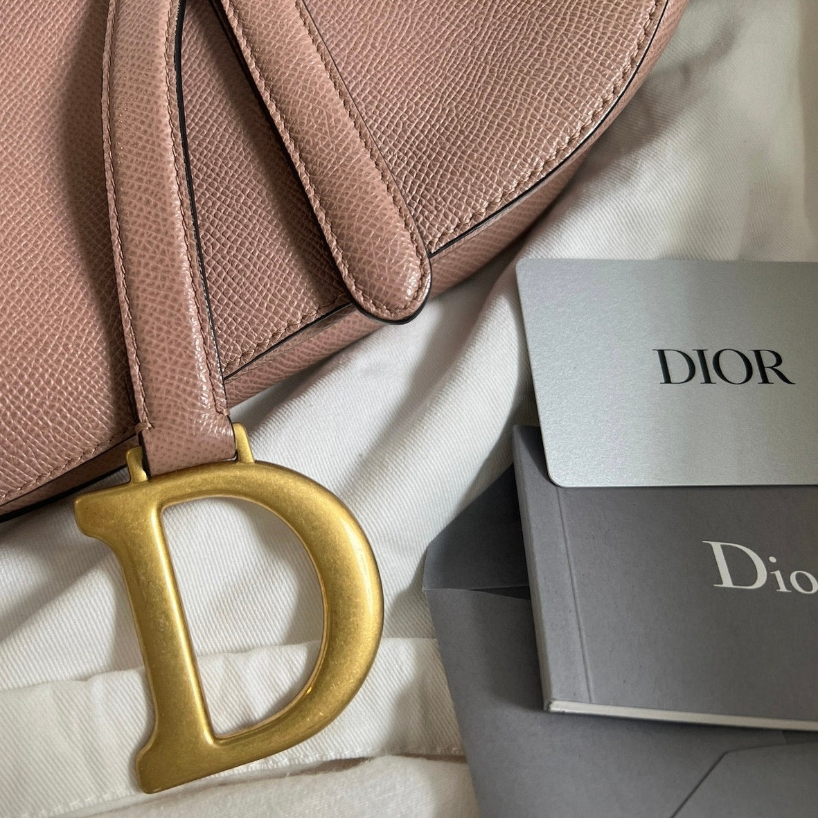 Dior Saddle Bag Warm-Taupe Grained Calf Skin