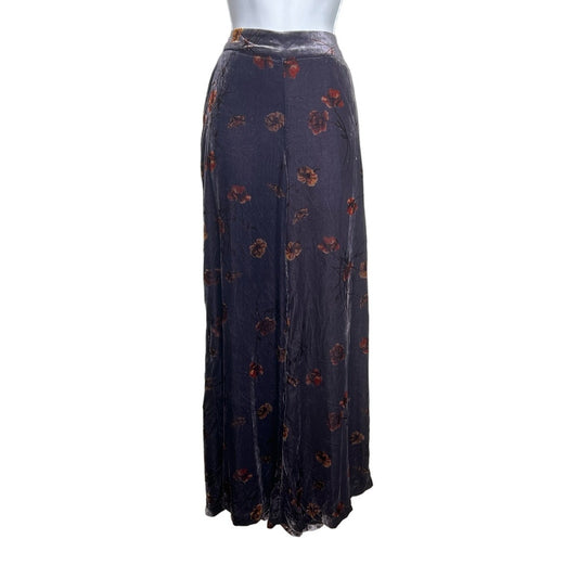 Ett:Twa by Anthropologie Floral Velvet Wide Leg Pants/S