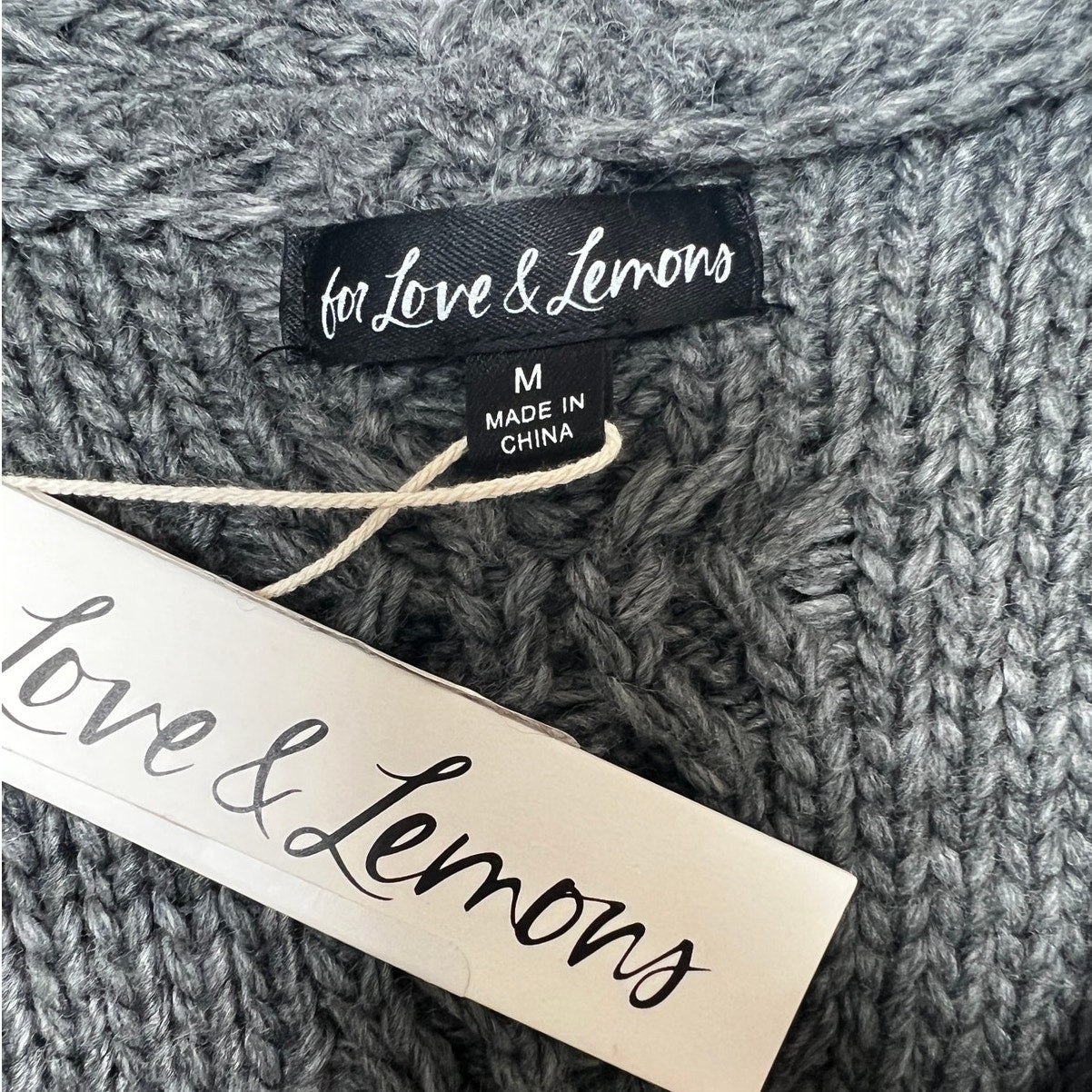 For Love & Lemons Black Knit Cutout Mini Knit Dress (M, NWT)