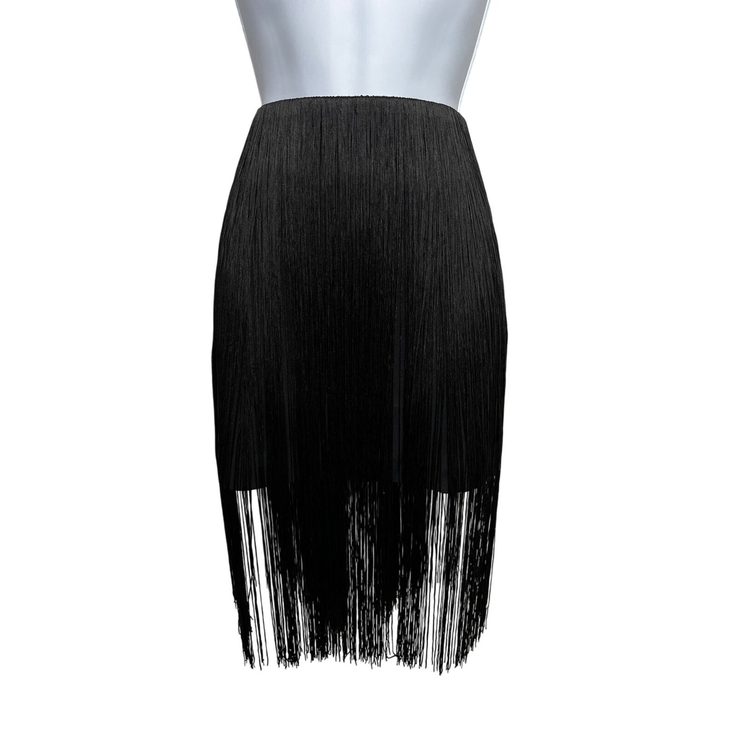 Trina Turk Black Fringe Overlay Mini Skirt - 4