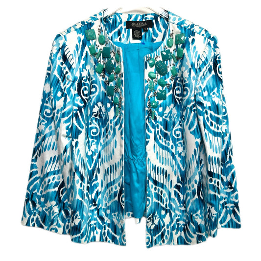 Peck & Peck Vintage Watercolor Print Embellished Jacket/6