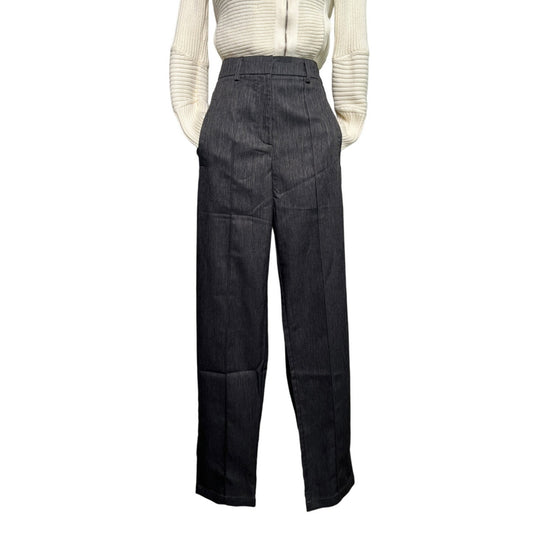 Commense High Waist Straight Leg Charcoal Trousers/XS