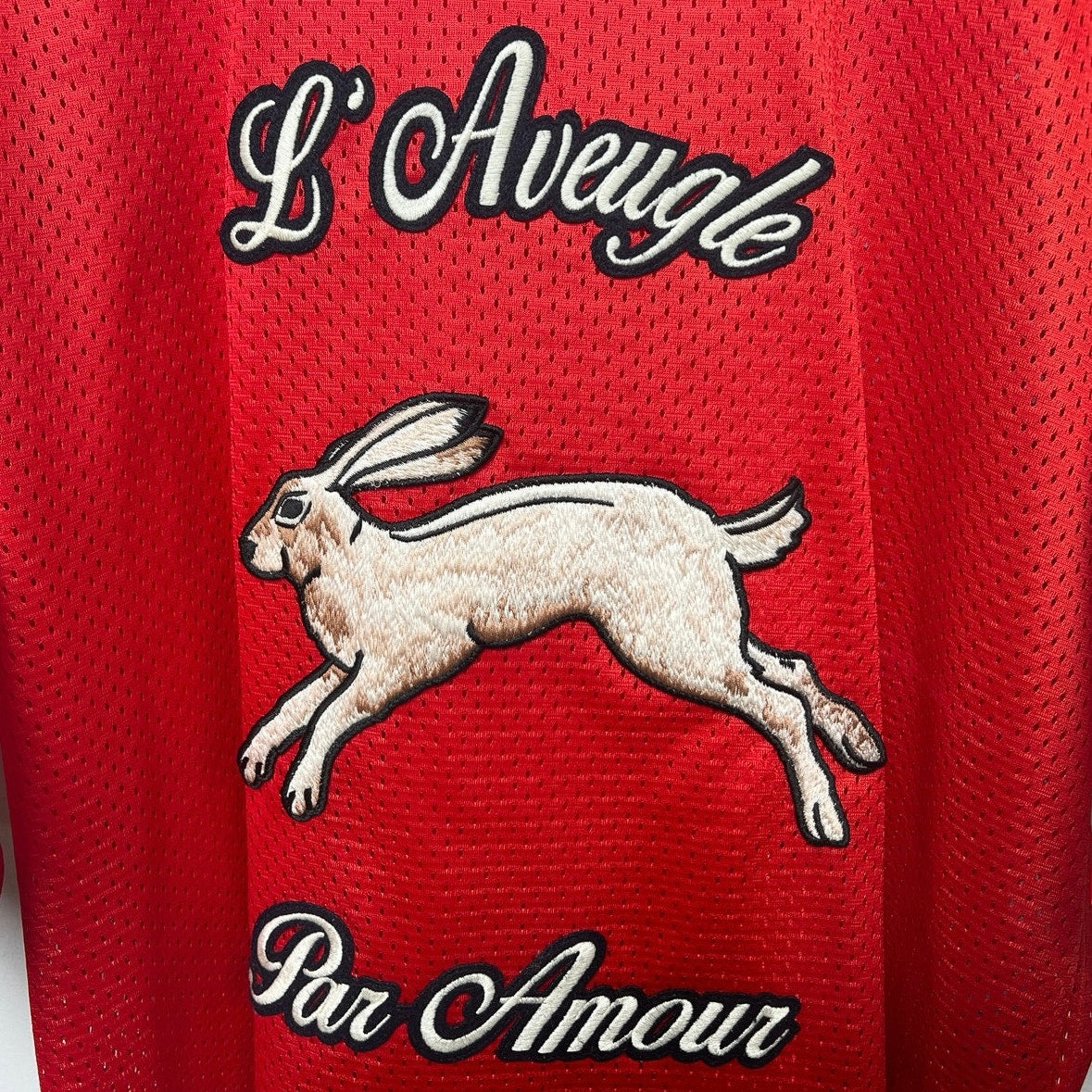 GUCCI 2017 L’Aveugle Par Amour Red Jersey T-Shirt XL