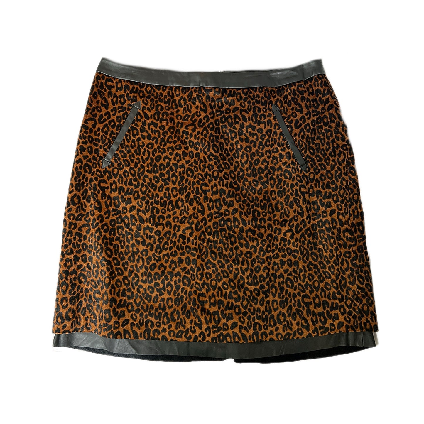 Mynt 1792 Leopard and Faux Leather Skirt - Plus 14W