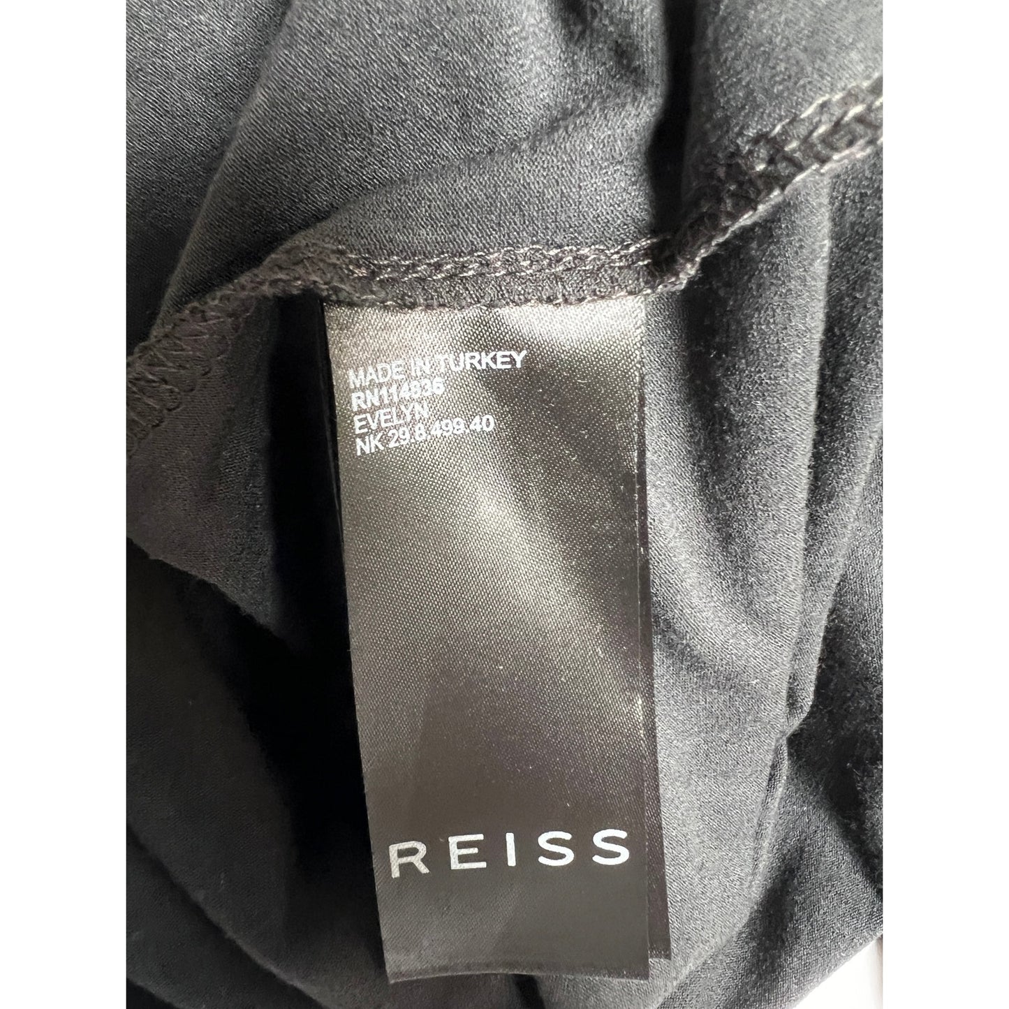 Reiss Evelyn Jersey Draped Dress Charcoal Large