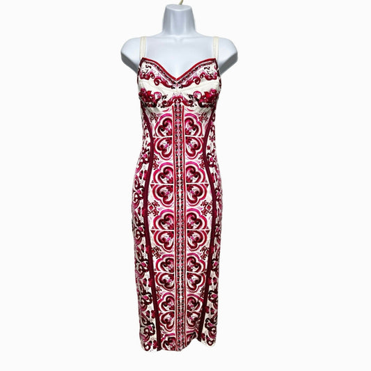 Dolce & Gabbana Bustier Dress in Majolica Print/IT50/US14