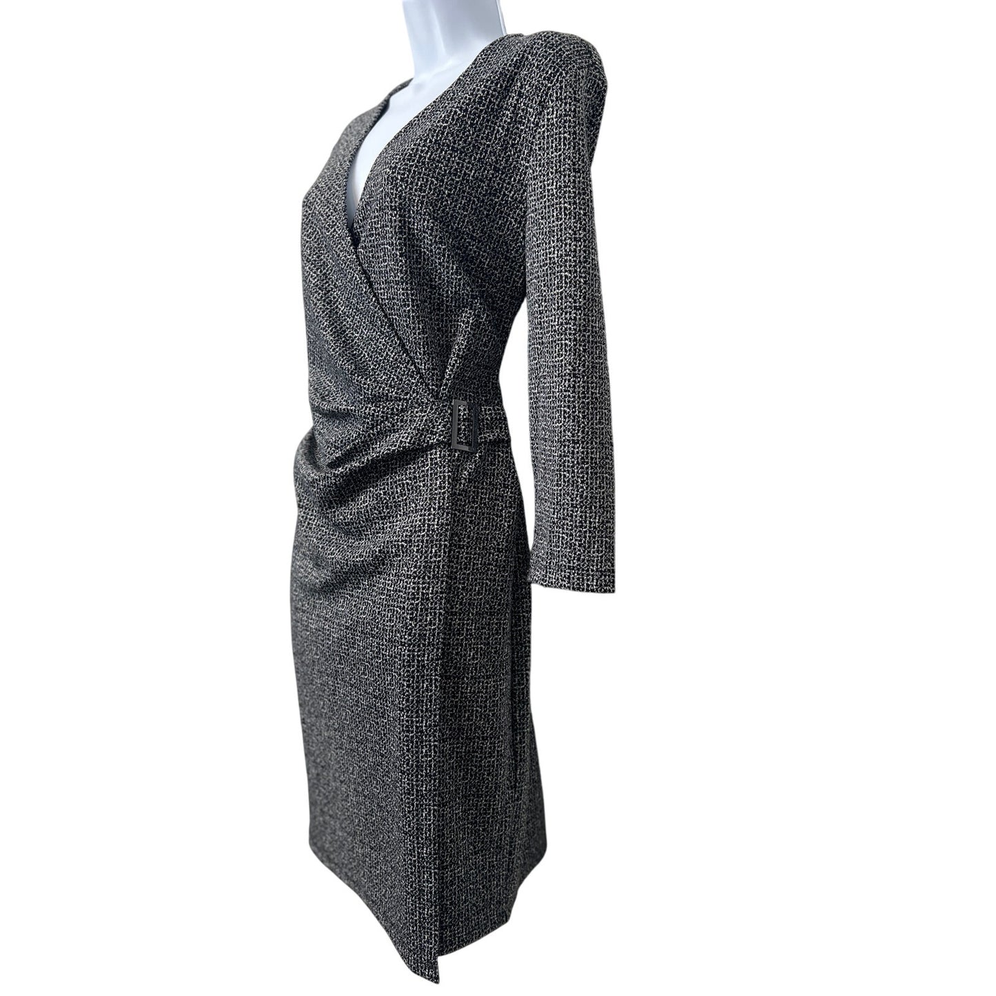 Anne Klein Charcoal Wrap Dress 12