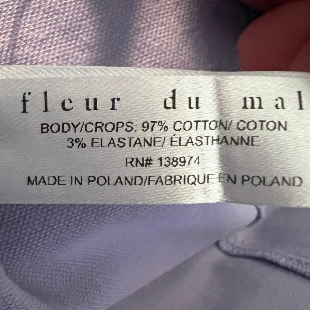 Fleur du Mal Purple Cut-Out Button-Front Mini Dress NWT Size 4