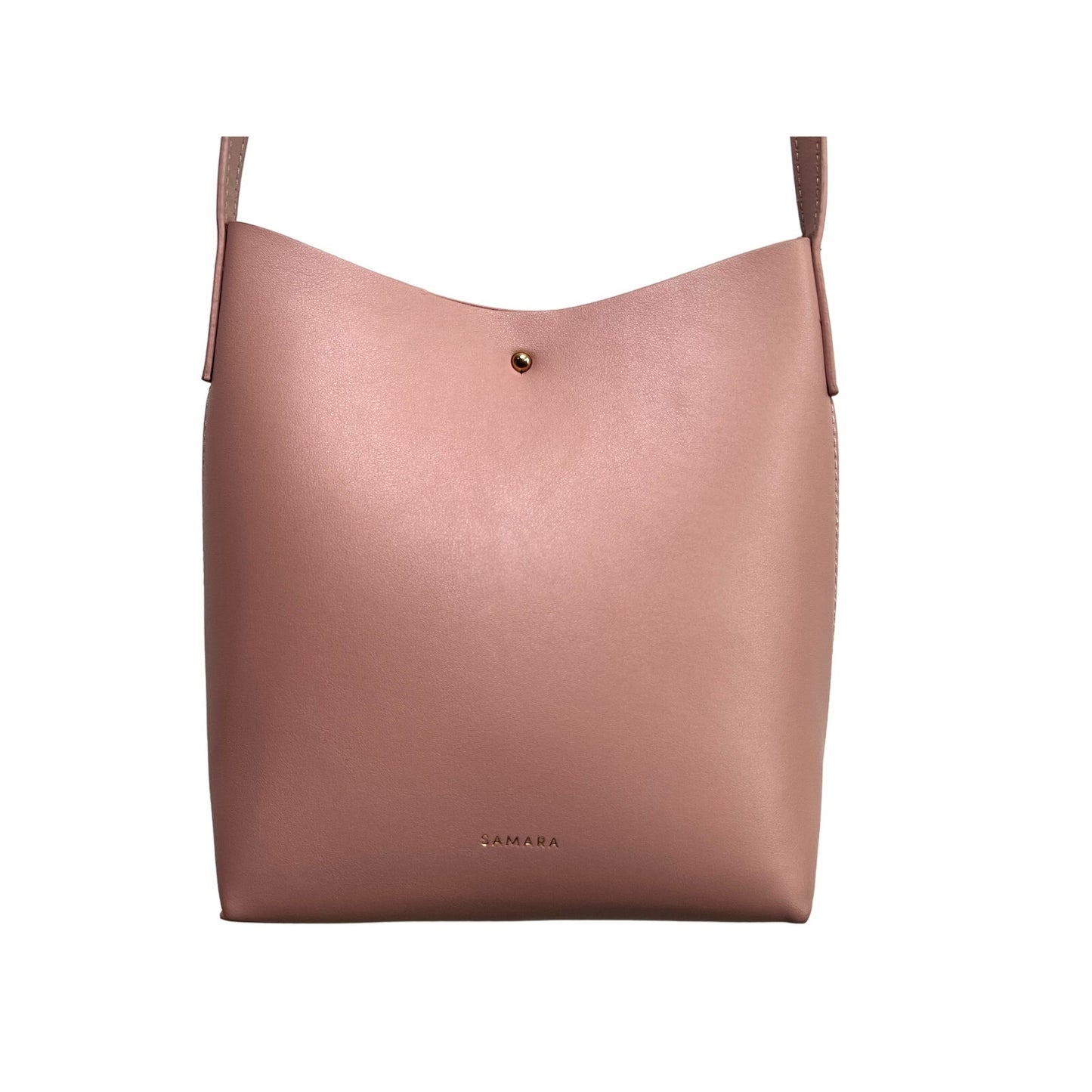 SAMARA Handbags Taupe/Dusty Pink Leather Crossbody Bag