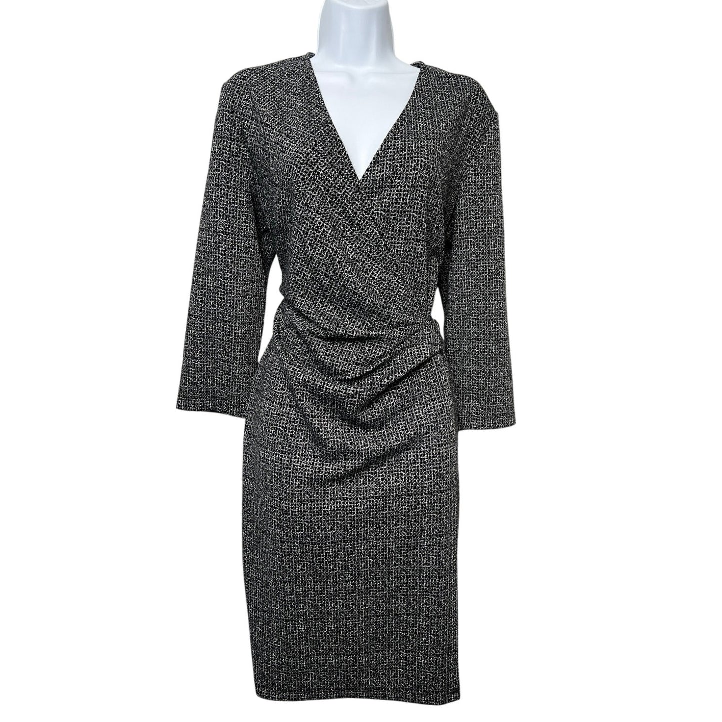 Anne Klein Charcoal Wrap Dress 12