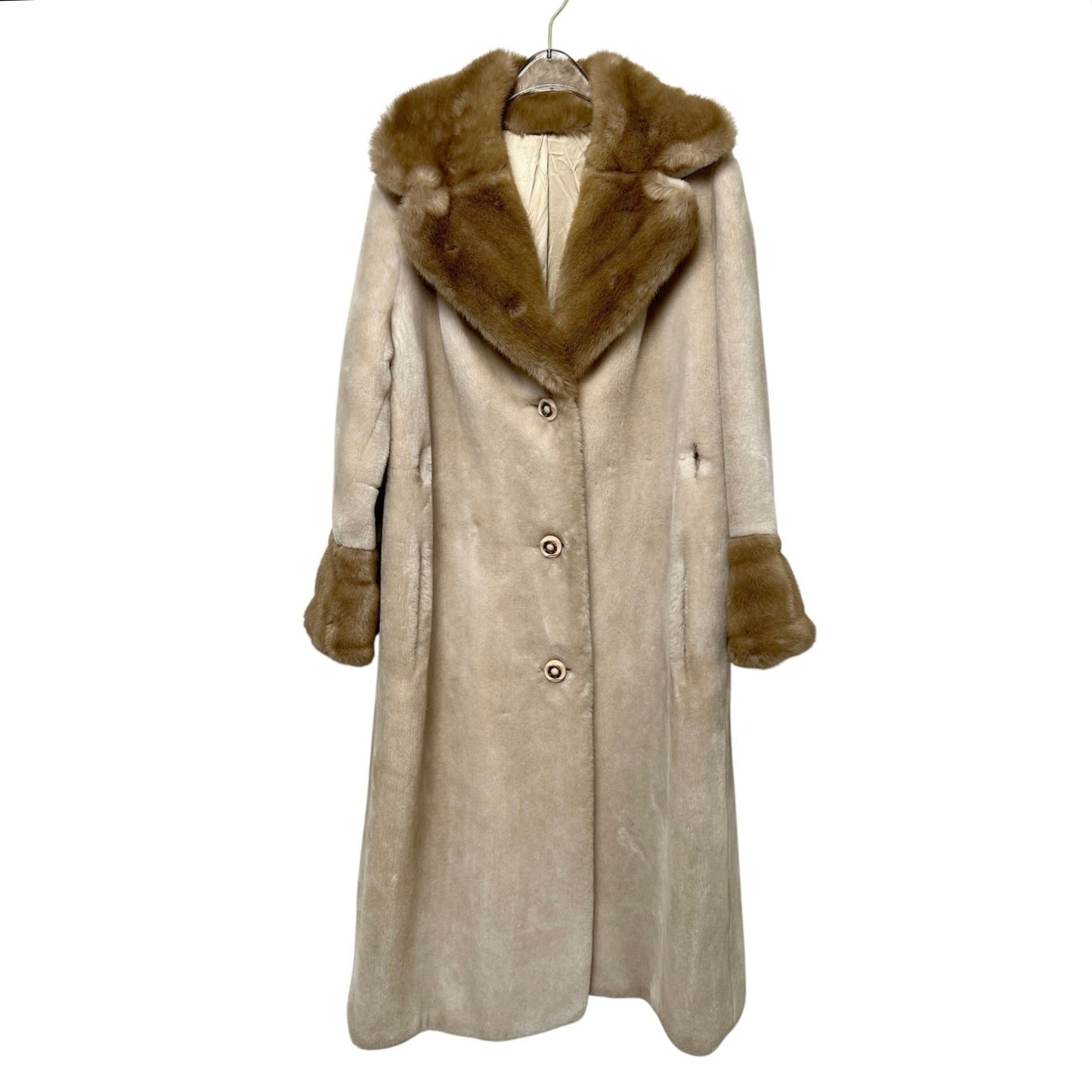 Vintage 60s Borgana Russel Taylor Long Faux Fur Coat