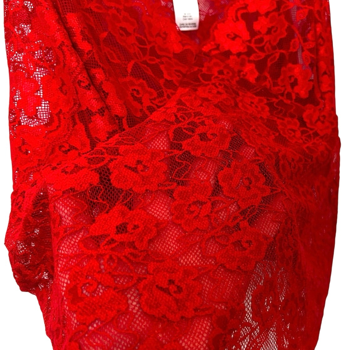 Sheer Red Floral Lace Camisole 2X/2T NWOT