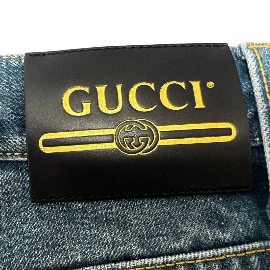 GUCCI Quelle Qu'en Soit La Saison Patch Flair Jeans Women 34