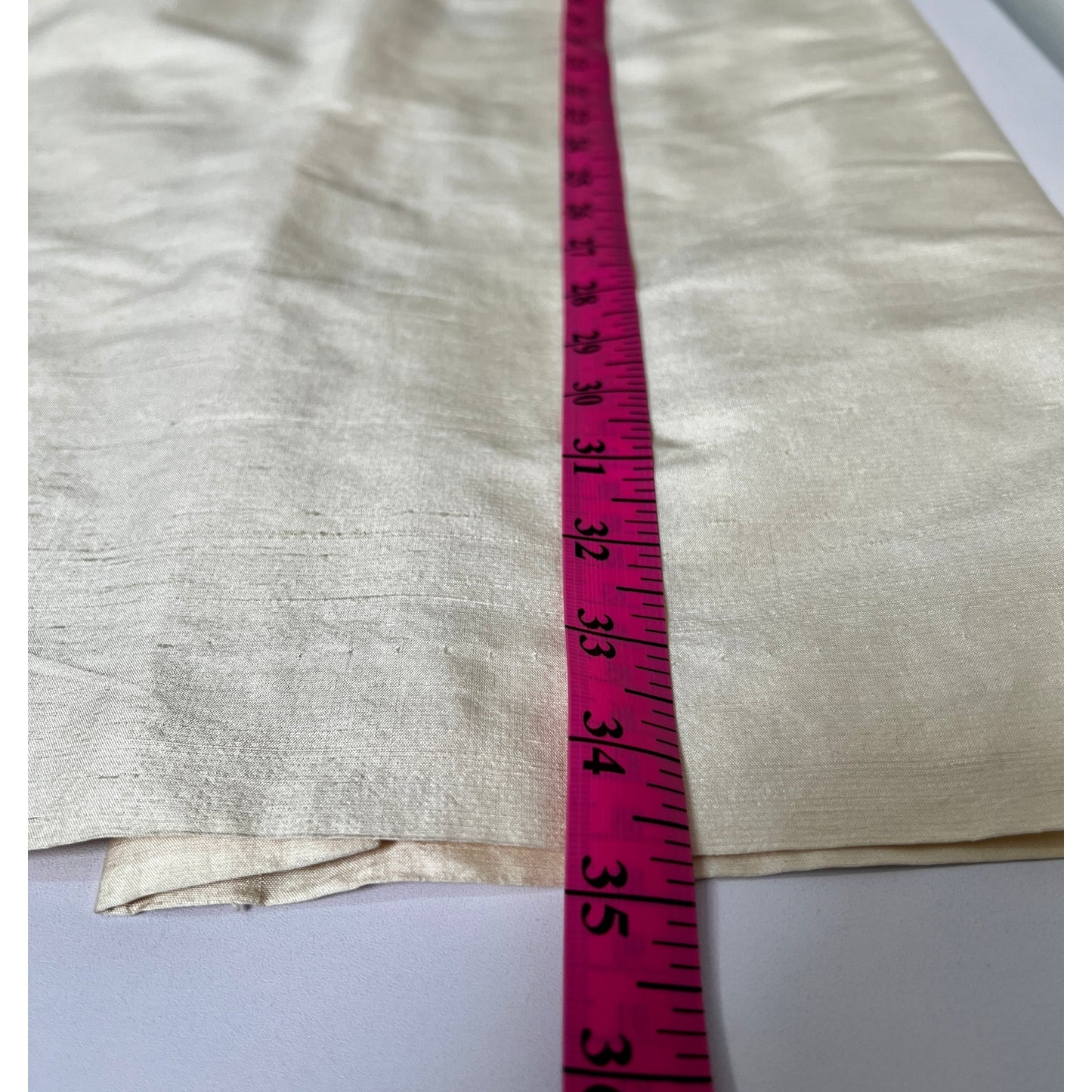 Vintage 90s Maggy London Silk Pencil Skirt Ivory Cream Midi Size 4