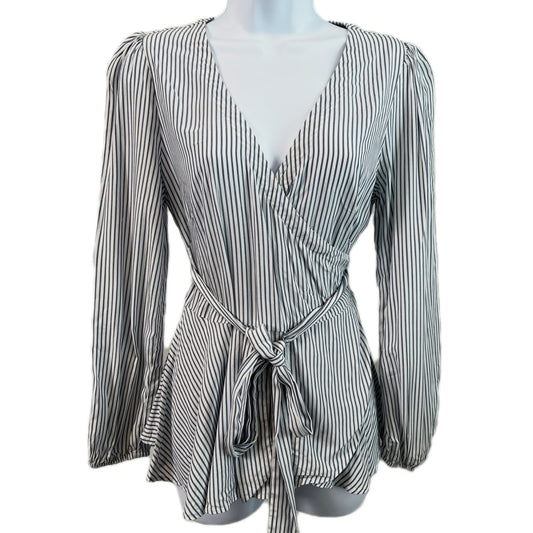 Ann Taylor Blouson Sleeve Wrap Blouse/XS