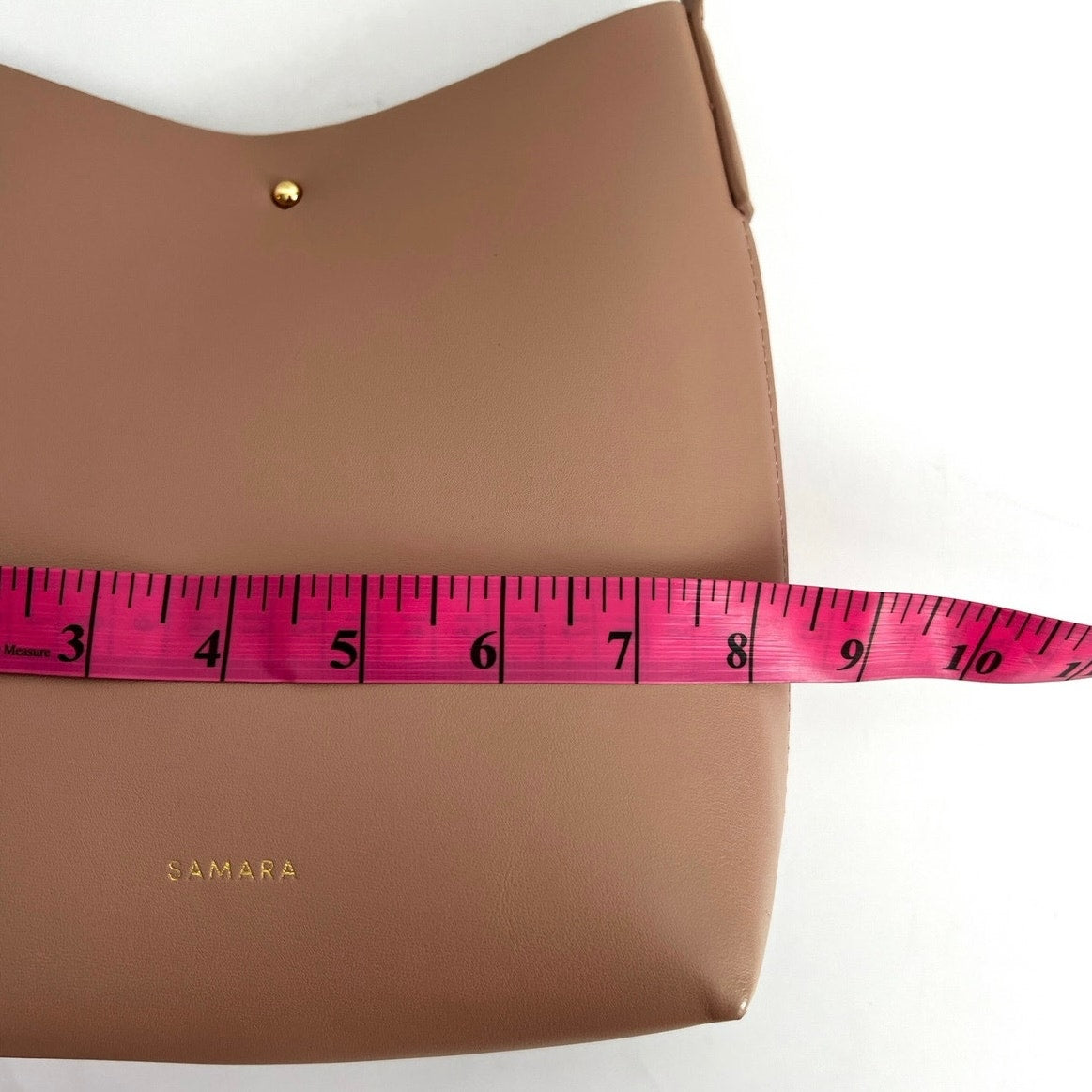 SAMARA Handbags Taupe/Dusty Pink Leather Crossbody Bag