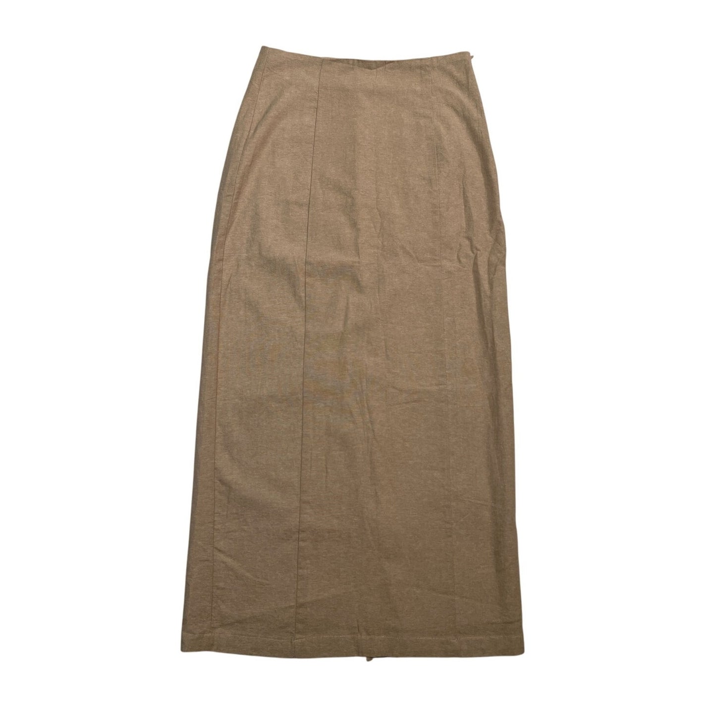 Commense Cotton/Linen Blend Pencil Skirt Khaki