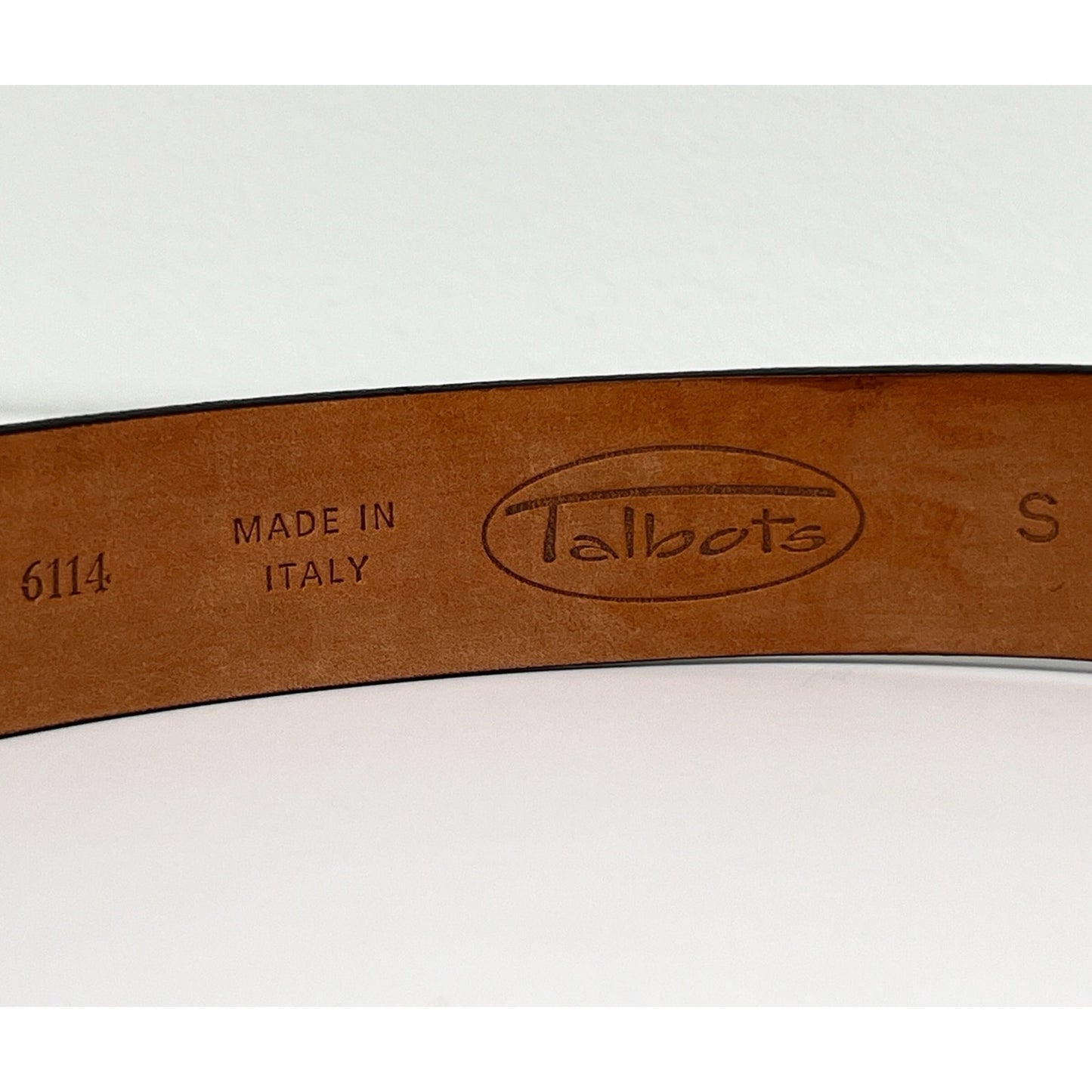 Talbots Genuine Italian Textured Black Leather Belt/S