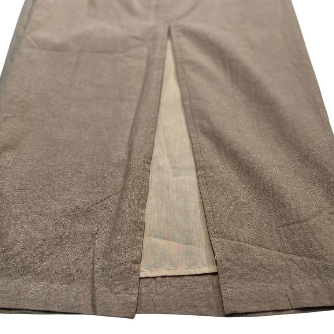 Commense Cotton/Linen Blend Pencil Skirt Khaki