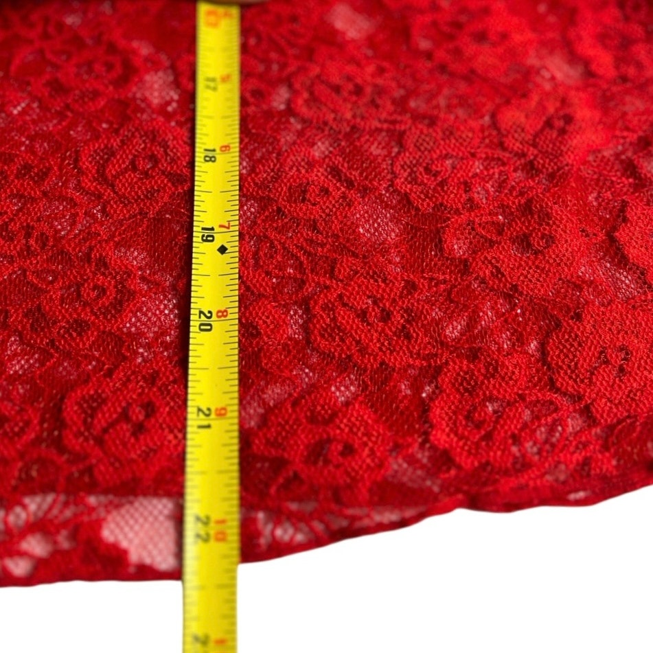 Sheer Red Floral Lace Camisole 2X/2T NWOT