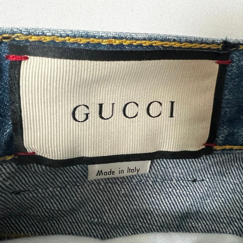 GUCCI Quelle Qu'en Soit La Saison Patch Flair Jeans Women 34