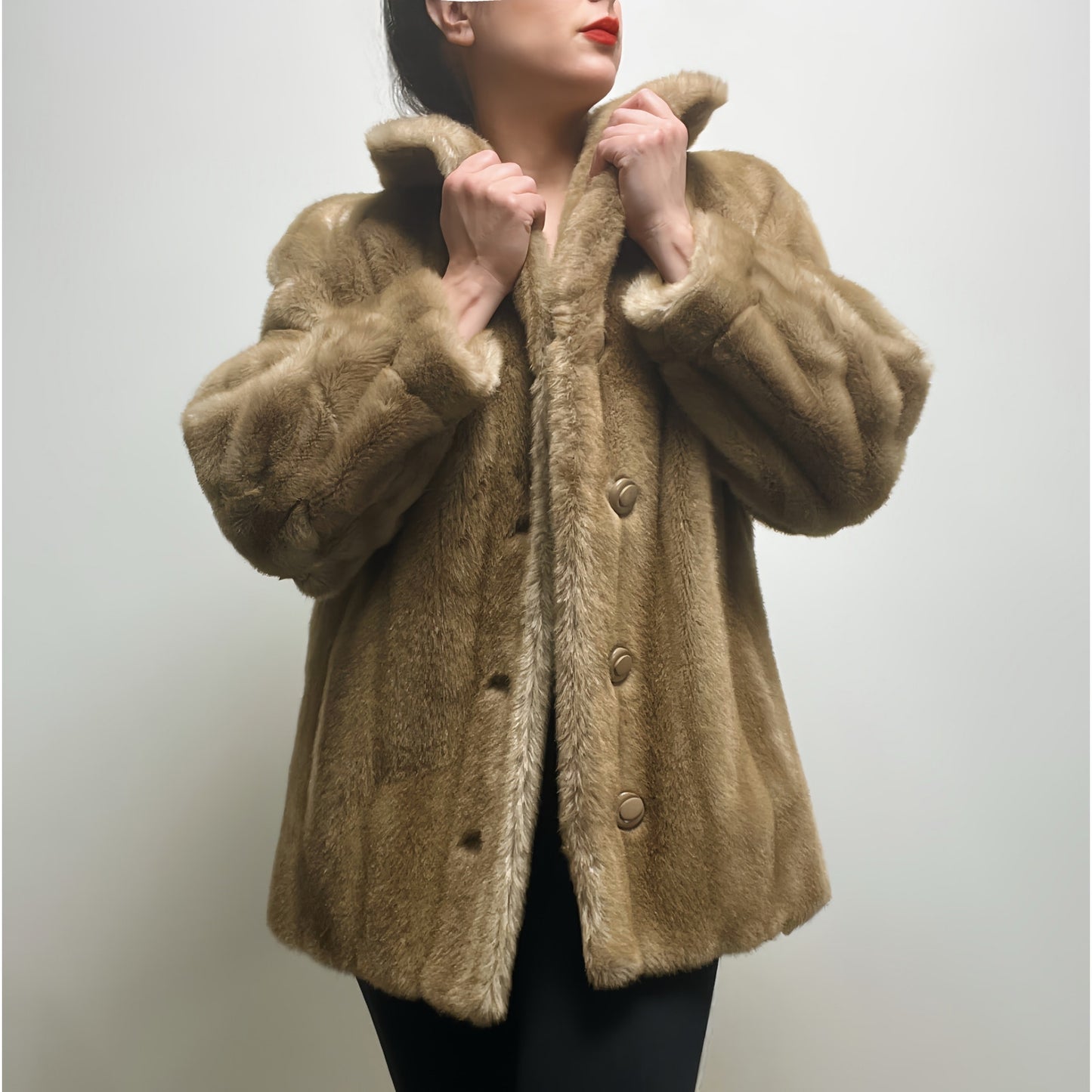 Vintage 80s Style VI Ltd. Faux Fur Coat