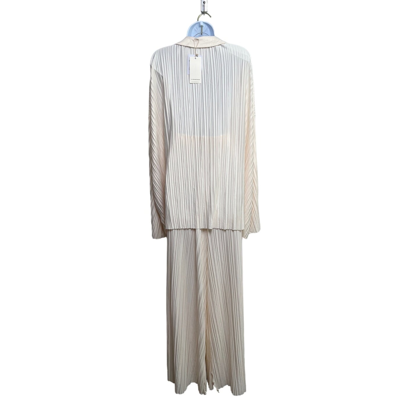 Commense Oversized Leisure Pleated Two Piece Pants and Shirt Set/XL