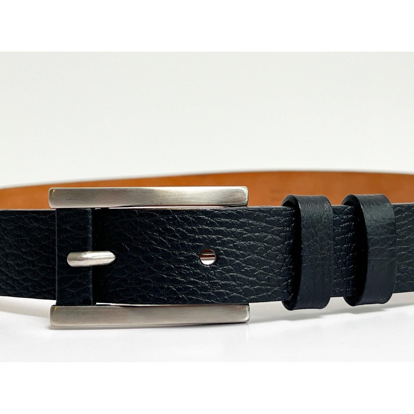 Talbots Genuine Italian Textured Black Leather Belt/S