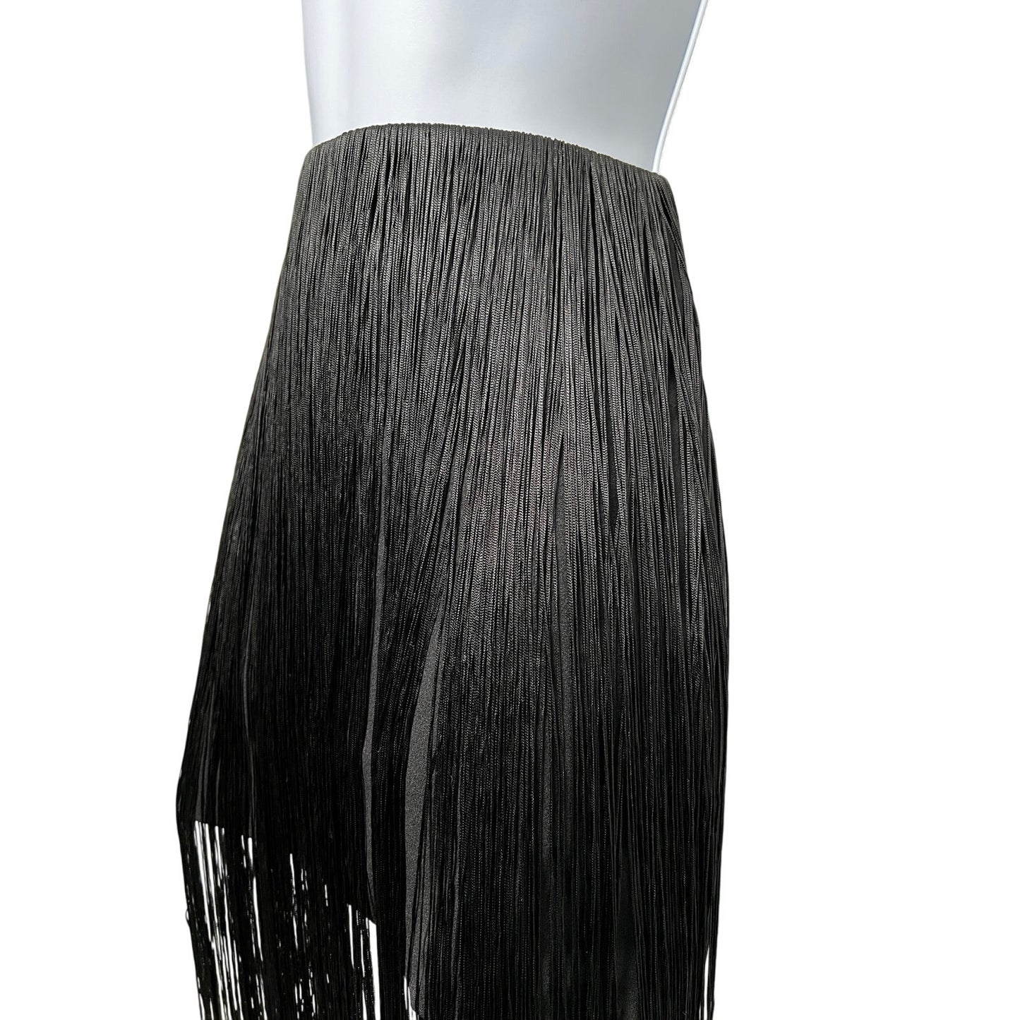 Trina Turk Black Fringe Overlay Mini Skirt - 4