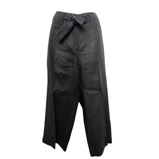 Talbots Pure Irish Linen Cropped Wide Leg Pants 12