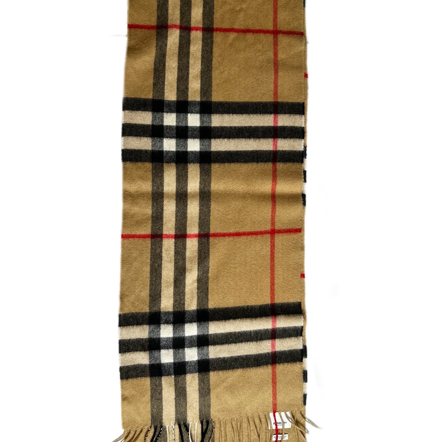 Burberry Nova Check Plaid Cashmere Scarf Authentic