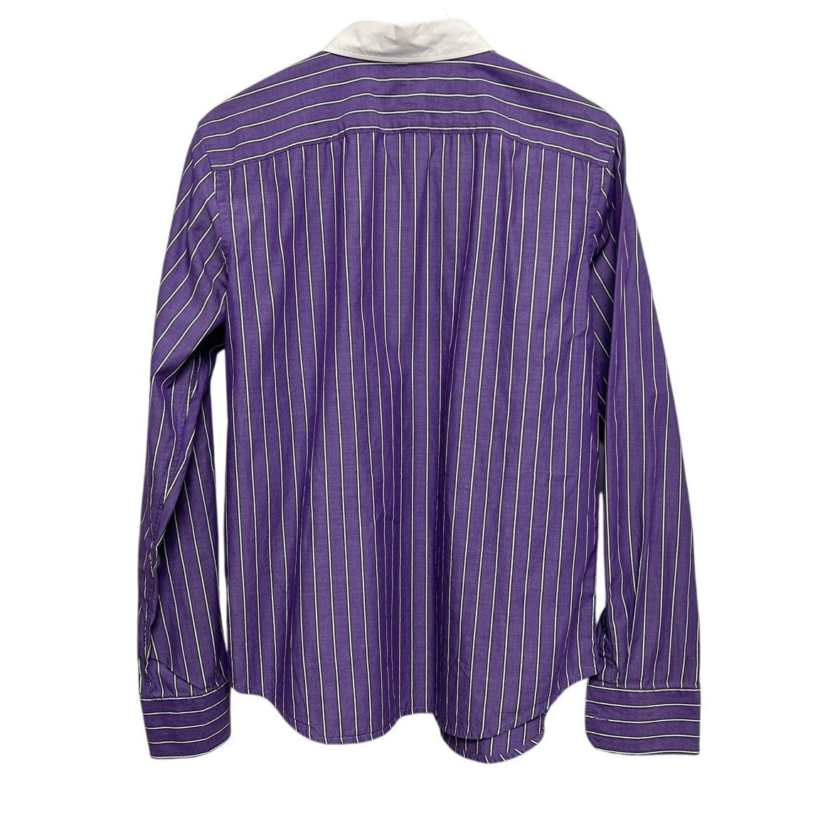 Chaps Striped Button-Up 100% Cotton Contrasting Collar Shirt