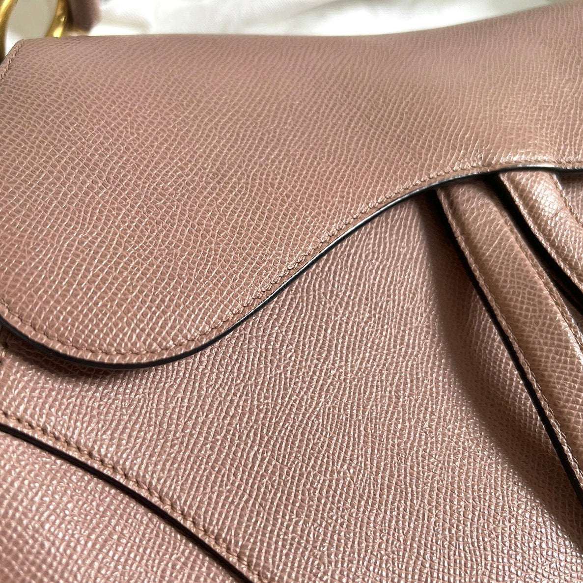 Dior Saddle Bag Warm-Taupe Grained Calf Skin