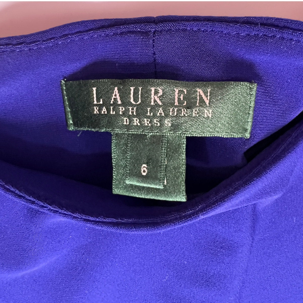 Lauren Ralph Lauren Blue Cap Sleeve Draped Twist-Front Dress