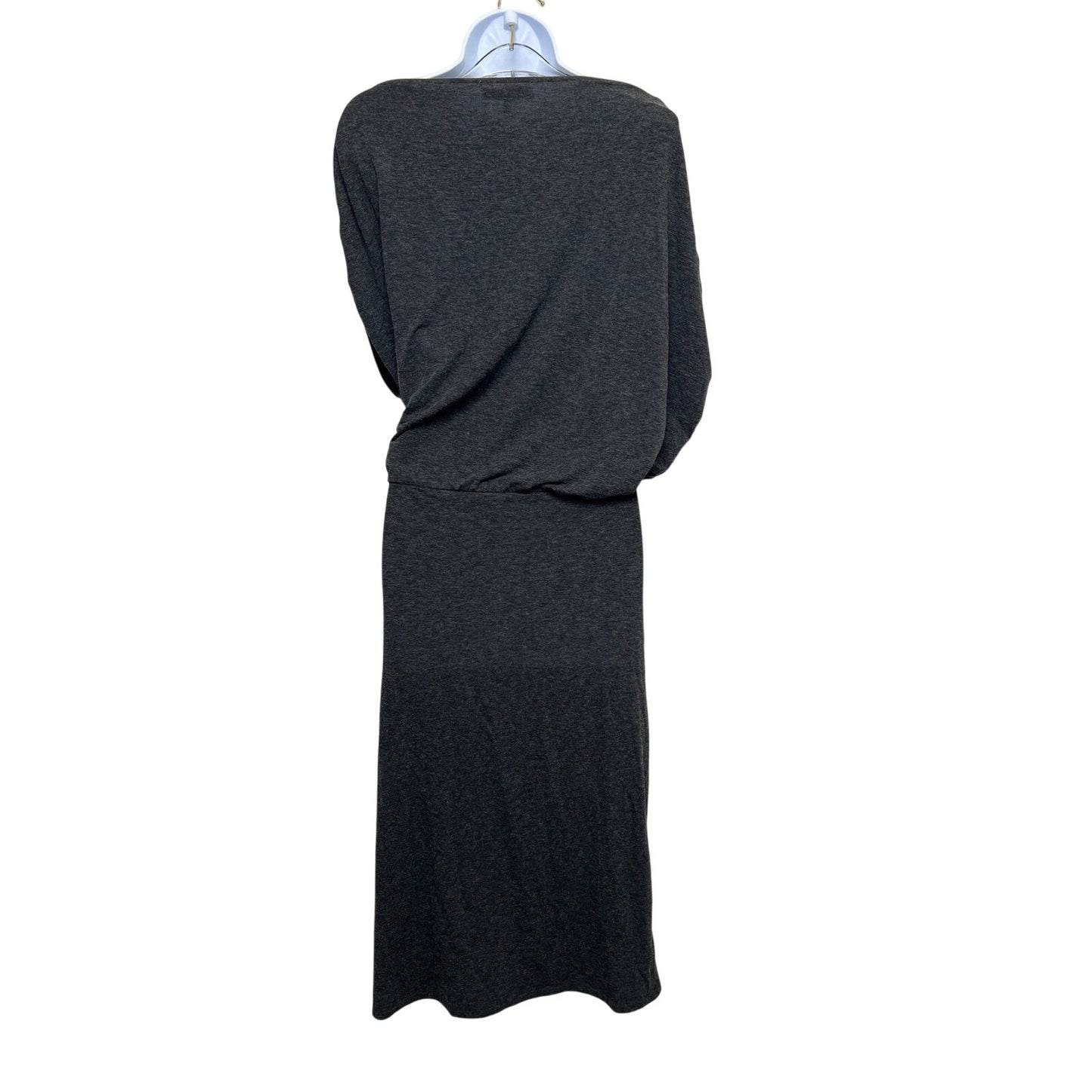 Reiss Evelyn Jersey Draped Dress Charcoal Large